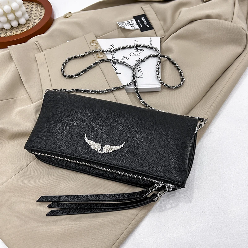 

top quality luxury brand Chain Shoulder Bags Sac A MainNew Bags For Women Woman Messenger Bag Personality Wings Decorated