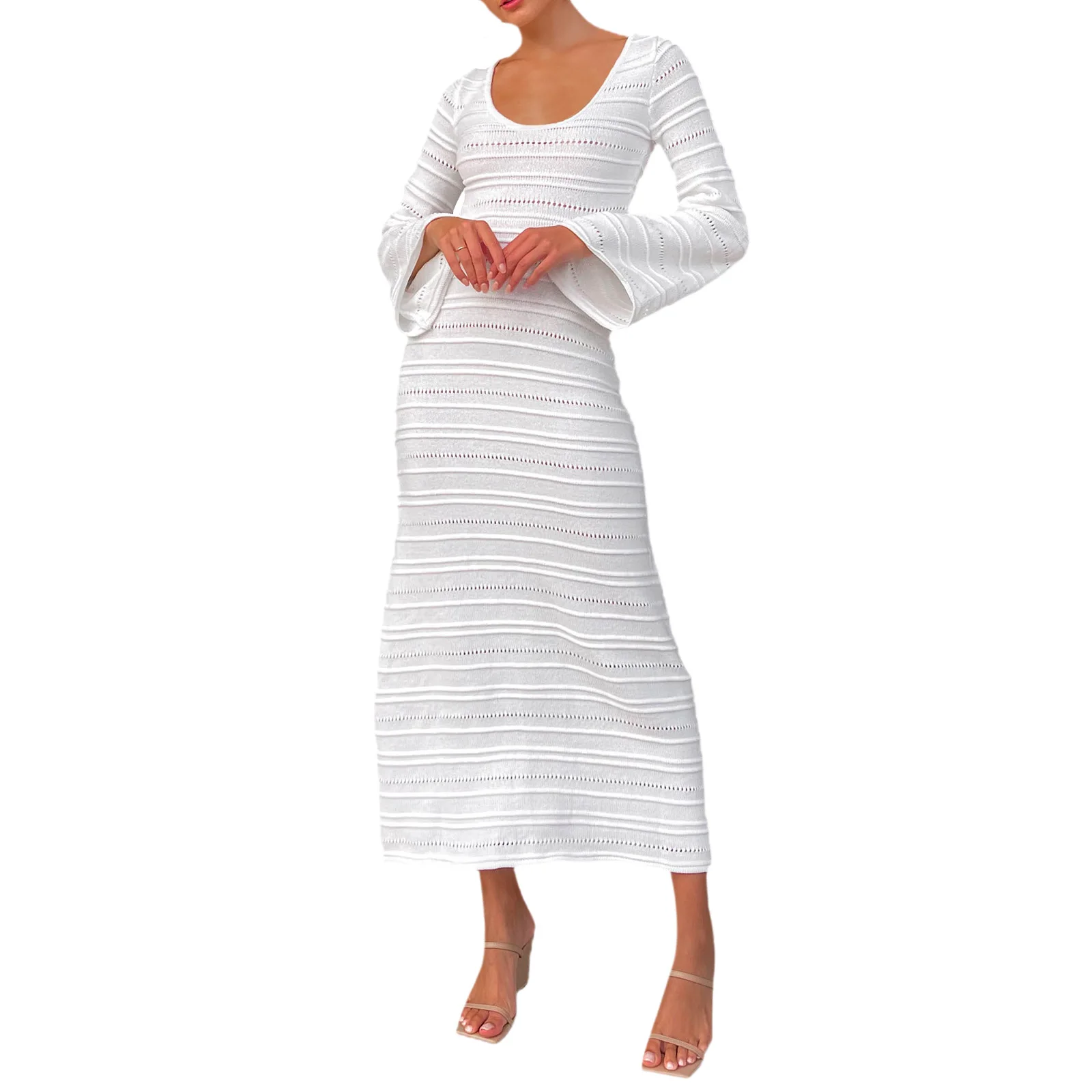 Длинное Вязаное Платье Купить