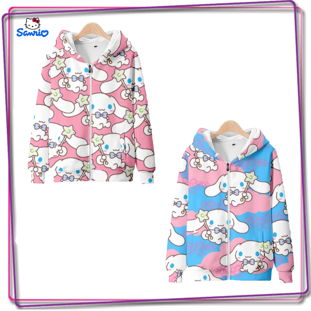 

Sanrio Cinnamoroll Melody Japanese Anime Womens Long Sleeve Hoodie Autumn winter Loose Y2K Sweatshirt Fashion Versatile Pullover
