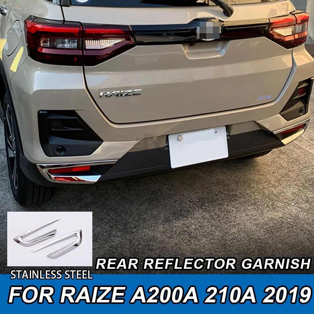 

Автомобильные аксессуары для Toyota Raize A200A/210A 2019, отделка из нержавеющей стали для автомобиля, 2 шт., задний отражатель, защитные накладки