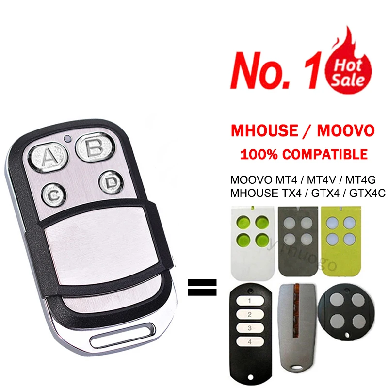 10 шт. MHOUSE MOOVO GTX4 GTX4C TX4 MT4 MT4V MT4G пульт дистанционного управления для гаражных ворот