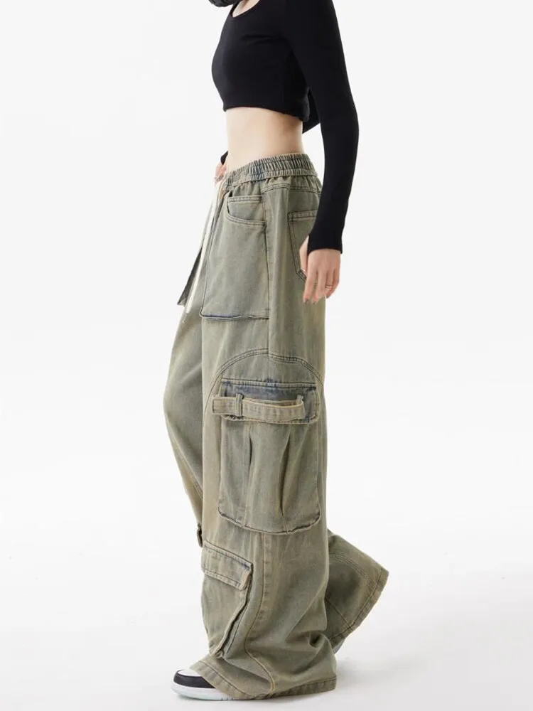 Сельфоны для пинггалу из серебра celana Denim kaki lebar jins umeblowanie