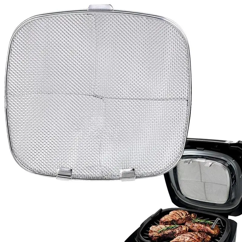 

Stainless Steel Splatter Shield For AG301 Accessories Reusable 5-in-1 Indoor Grill Fine Mesh Splatter Screen