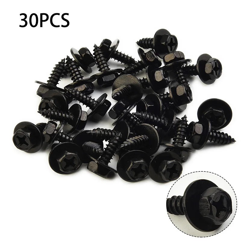 

30Pcs Car Screw Bolt Retainers Screw For Toyota 90159-60498 Fender Liner Under Cover Screw Parts Car Accessories