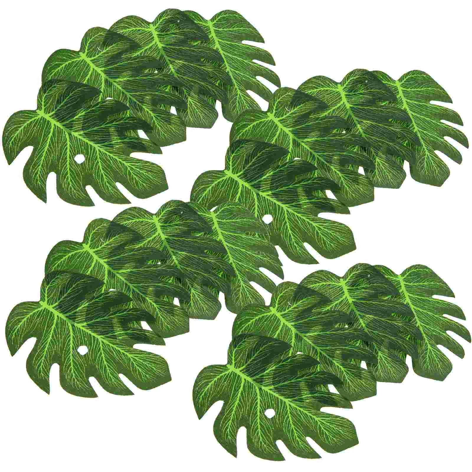 

60pcs Jungle Cupcake Topper Monstera Leaf Cupcake Toppers Palm Leaves Cake Decoration Jungle Party Cupcake Toppers