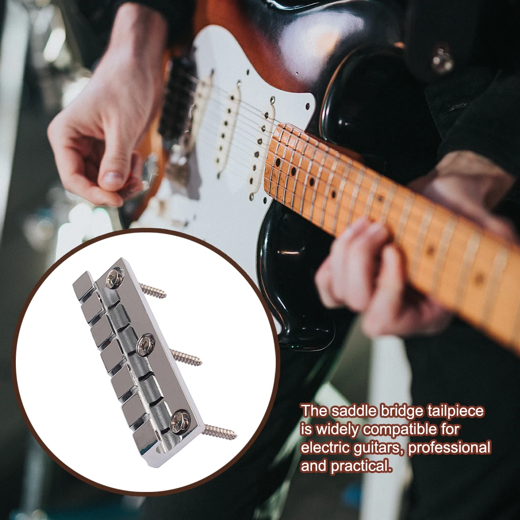 

Saddle Bridge Professional Modified Component Fixed Hard Tail Components Electric Guitar Tailpiece Replace Fitting