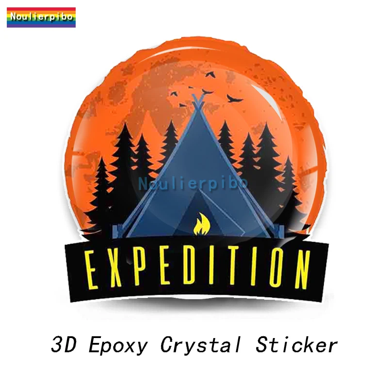

3D стерео купольная наклейка, эпоксидная наклейка для приключений, ждет, высеченная виниловая наклейка для кемпинга, украшения автомобиля, мотоциклетный шлем, наклейка для фортепиано