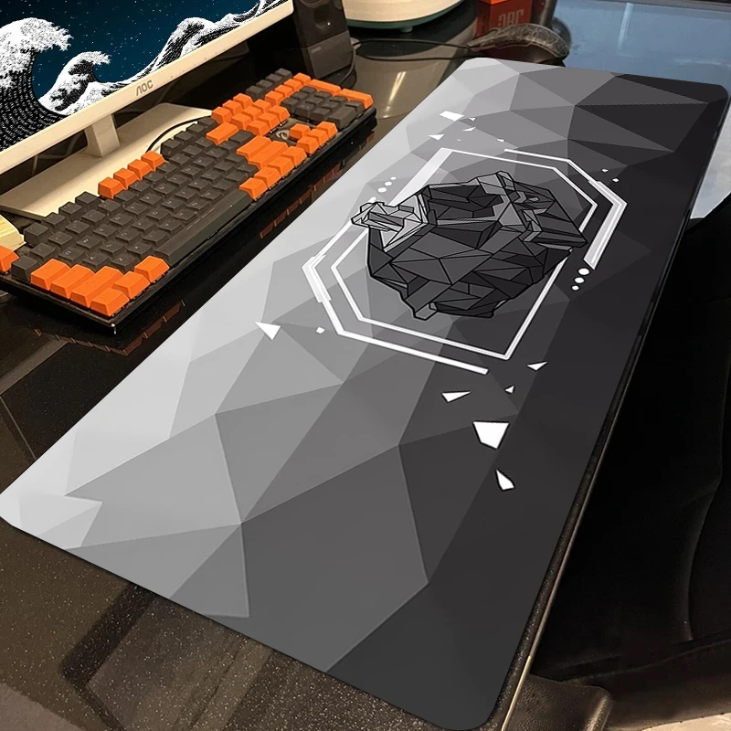 Коврик для игровой клавиатуры с валом и мышью, большой черный и белый коврик для мыши, геймерские коврики, коврик для мыши с клавиатурой, нескользящий игровой Настольный коврик 500x1000 мм