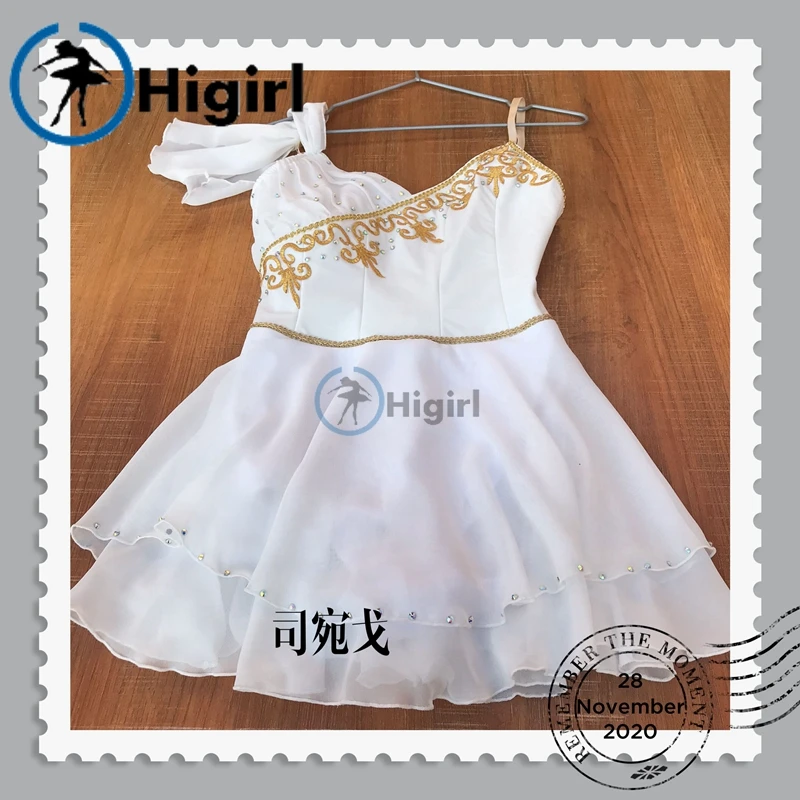 Балетный костюм Купидон на заказ Белый Профессиональный детское сценическое