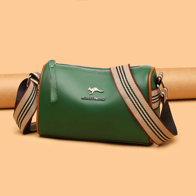 

Brand Korean Fashion Trend Sling Handbags Women'S Genuine Leather Pillow Casual Vintage Tote Lady Soft Shoulder Crossbody Bags