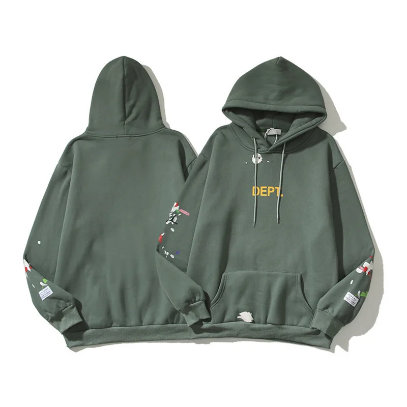 

Gallery Dept Tide Men Alphabet Hoodie High Street Loose Cotton Pullover Classic Lettering Hoodie for Women's High Street Hoodies