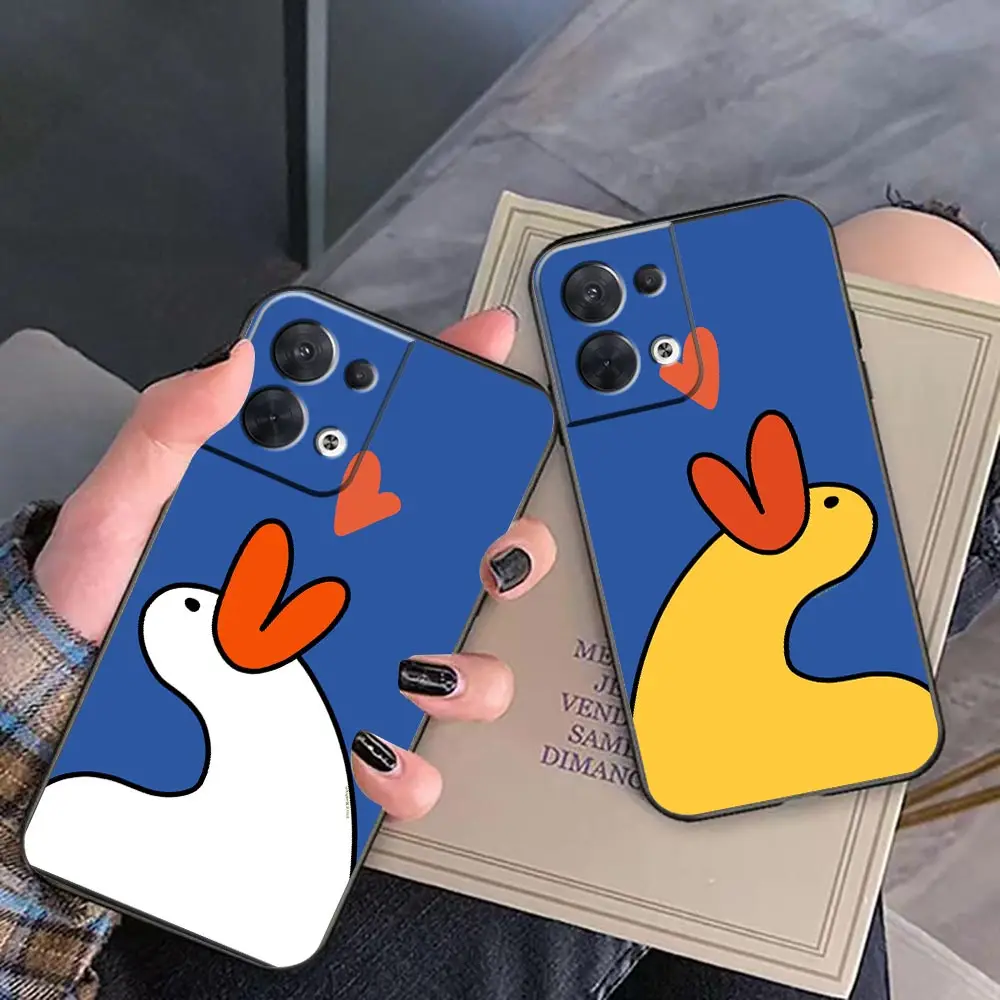 

Funda FINDX5 Case For FIND X5 X3 X2 RENO 10 8 7 7Z ACE RENO6 4G 6Z 5 4 3 Z Pro Plus 5G Phone Case Capa Para Shell Cute GOOD Duck