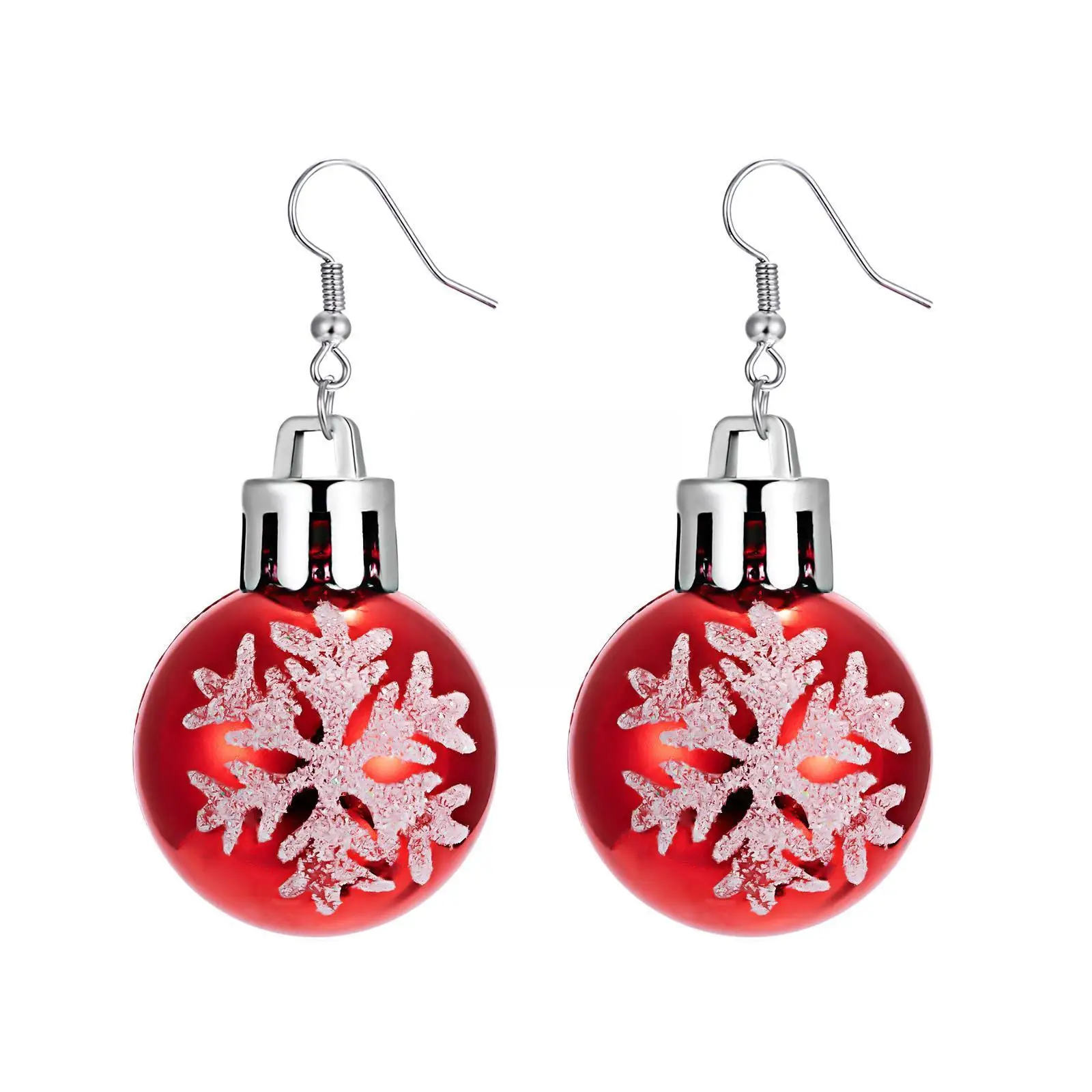 

Fashion Hook Earrings For Women Christmas Snowflake Star Ball Type Drop Dangle Girls Jewelry Resin Earring Xmas New Year Pa M4L2