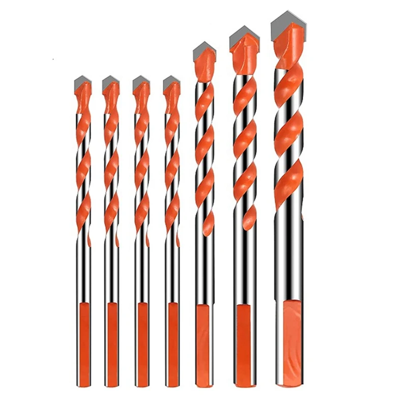 

Hot HG-Masonry Drill Bit Set 7 Pcs, Concrete Drill Bit For Tile,Brick,Cement,Cinder Block,Tungsten Carbide Tip Shank