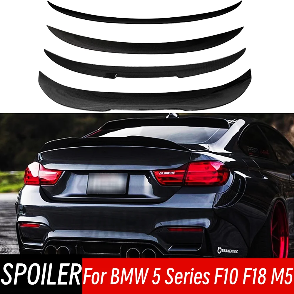 Фото Для BMW 5 серии F10 F18 M5 520i 525i 528i 535i 530i 2010-2017 MP M4 PSM Стиль задней крышки багажника Спойлер Крылья Автомобильные аксессуары Часть №1