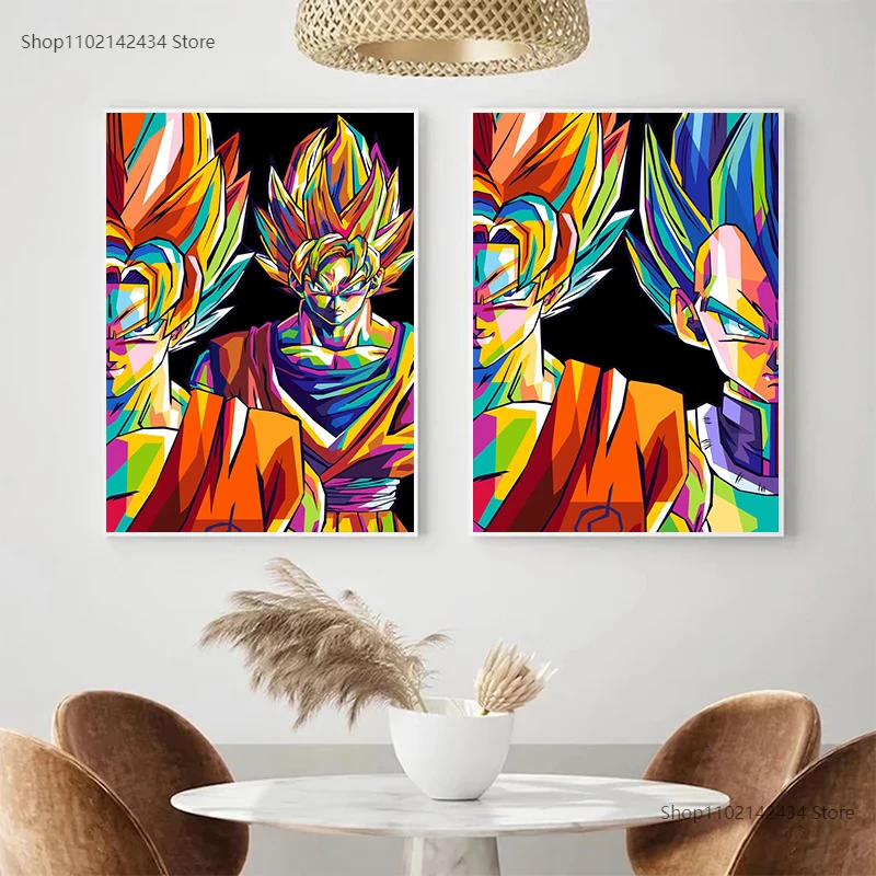 

Japanese Classic Anime Canvas Painting Dragon Ball Wall Art Nordic Posters and Prints LPictures Wall Living Room Home Decoration