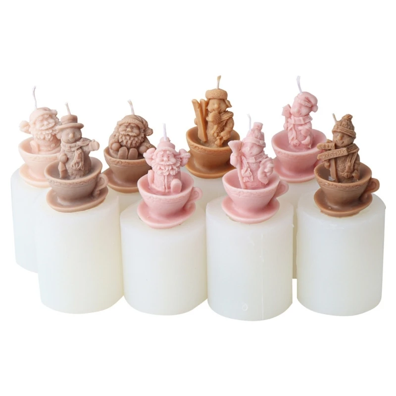 Силиконовая форма для свечей Рождественская серия формы рукоделия силиконовая