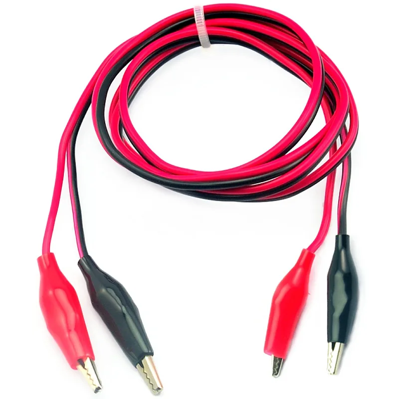 

Alligator Clip Cord Medium 1M Power Supply Test and Repair Wire Red and Black 2-wire 4-clamp Double-headed Pure Copper Wire