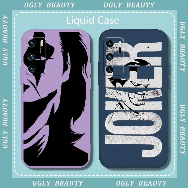 

Demon Clown Villain Phone Case For Huawei P20 P20 PRO LITE 2019 P30 LITE PRO P40 P50 PRO LITE P SMART PLUS Liquid Rope Soft Back