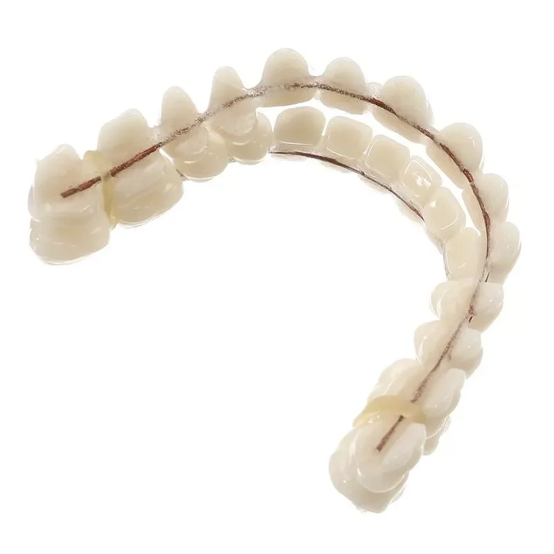 

28 шт. временные поддельные зубы верхние нижние съемные зубные виниры Dentadura Postiza полная Смола накладные Зубы Отбеливание зубов
