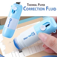 2 in 1 thermal paper correction fluid with unboxing knife important privacy protection portable mini courier invoice alter tool