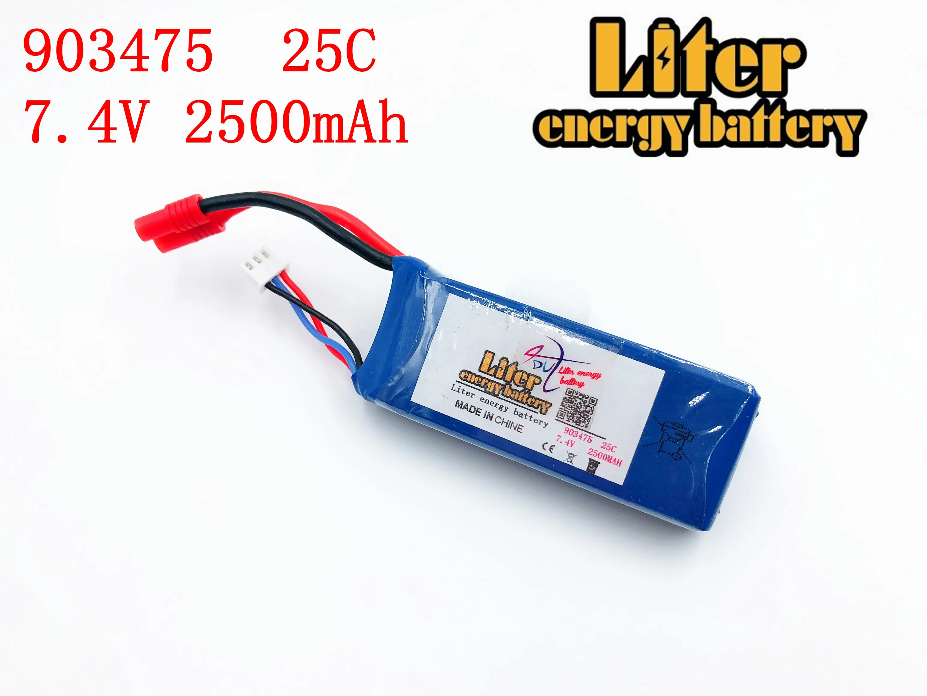 Аккумулятор для дрона 7 4 В 2500 мАч 25C 903475 Для RC MJX X101/MJX X102H SYMA X8C X8W X8G X8HC X8HW X8HG Wltoys V262