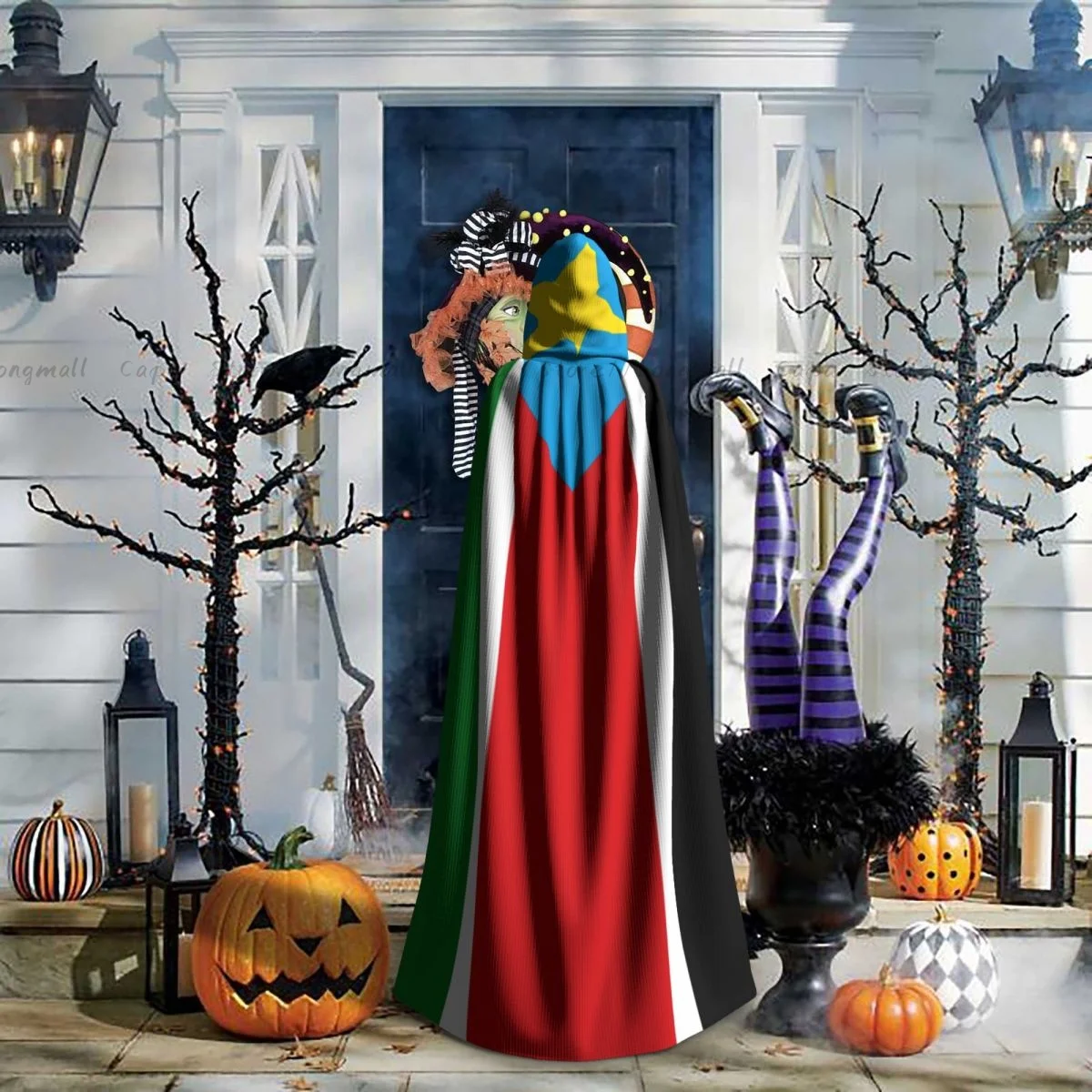 Взрослая модель мантия Южного Судана плащ с капюшоном средневековый костюм