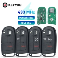 keyyou replacement 5 buttons smart remote key m3n40821302 fob 433mhz for jeep grand cherokee 2013 2014 2015 2016 2017 2018
