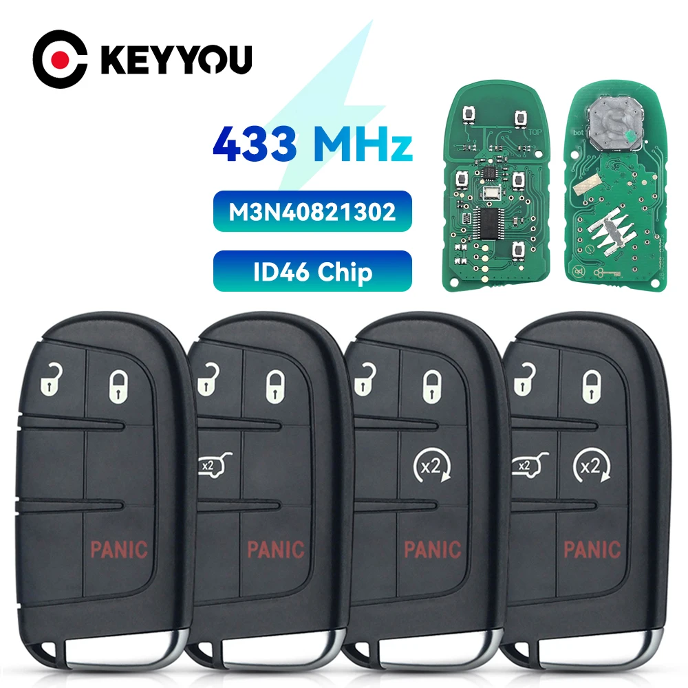 Пульт дистанционного управления M3N40821302 5 кнопок 433 МГц для Jeep Grand Cherokee 2013 2014 2015 2016