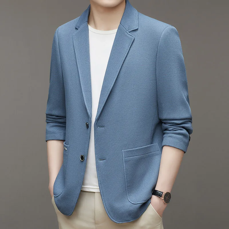 Осень 2023 новый мужской деловой повседневный корейский костюм тонкая верхняя