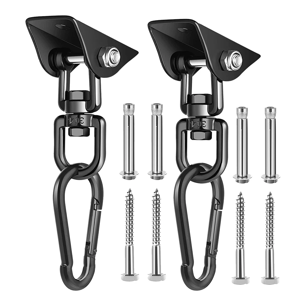 

Porch Swing Hanging Kit, 360°Rotating 1200 Lb Capacity Hanger for Porch Swing, Hammocks, Swing Chair, Yoga (2 Pack)