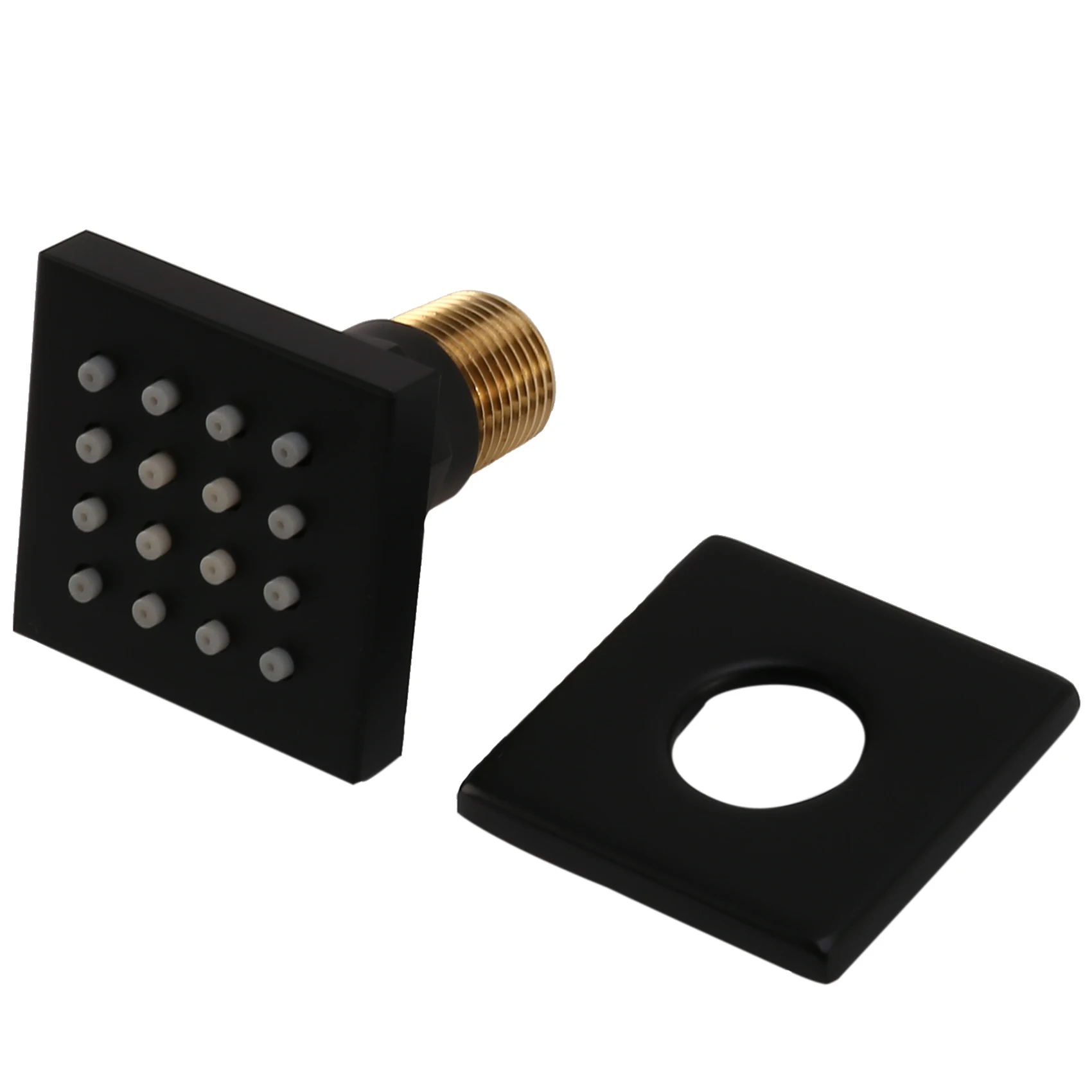 

Душевая Spa латунная квадратная массажная насадка для тела, насадка для душа для тела, матовый никель, черный