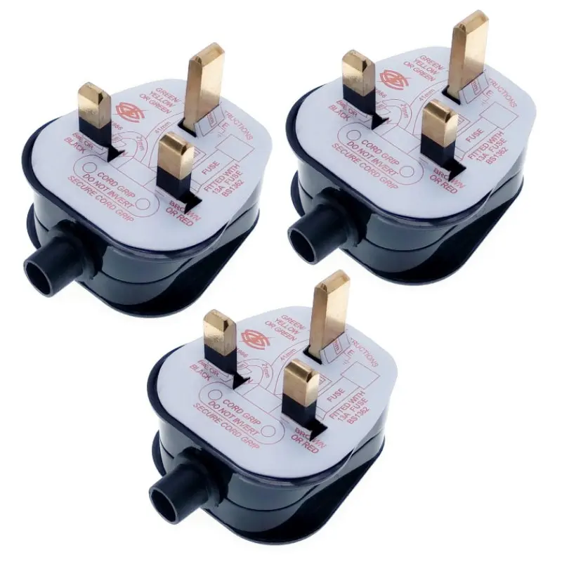 3 упаковки-Великобритания Ирландия Малайзия Сингапур HK плавленый перезаряжаемый