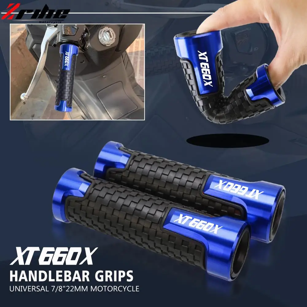 

7/8"22mm Motorcycle Anti-Slip Handle Bar Handlebar Grips For Yamaha XT660X XT660Z 2004-2017 XT660 XT 660 X Z 2016 2015 2014 2013