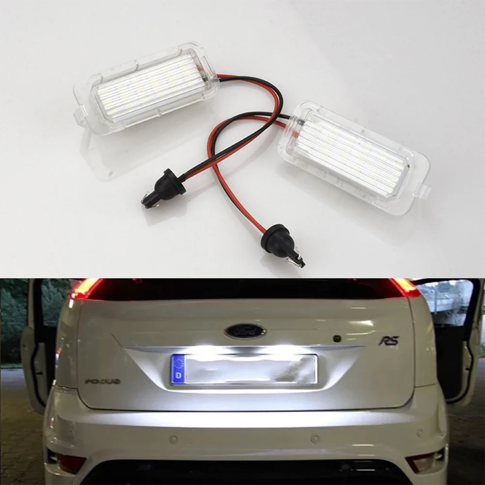 Автомобильная светодиодная лампа Canbus 12 В для номерного знака Ford Focus 5D Fiesta Mondeo MK4