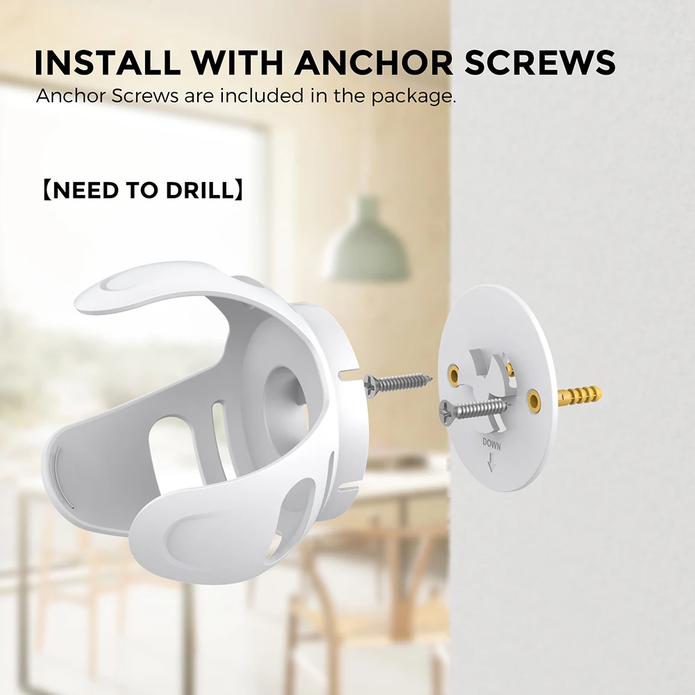 

Plastic Speaker Bracket Space Saving Sound Speaker Bracket with Cable Management Smart Speaker Support for Amazon Echo Dot Gen 4