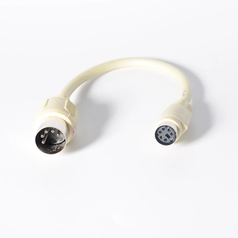 

6 Inch in DIN5 at Male to Mini DIN6 PS/2 Female Keyboard Adapter Converter Cable Cord DIN5 5 Pin to MDIN6 6 Pin M/F for PC Linux