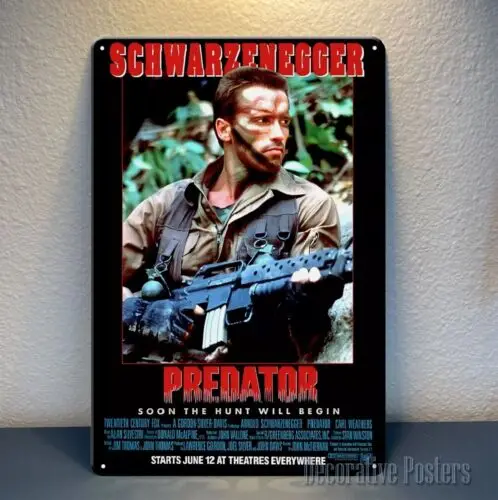 m1 Металлический постер фильма Падоратор Арнольда Шварценеггер — жестяная