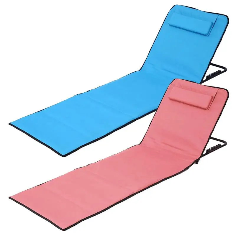 

Beach Chair Chaise Lounge Folding Sun Lounger Folding Sitting Reclining Dual-purpose Chair-back Relaxing Outdoor Sleeping Bed