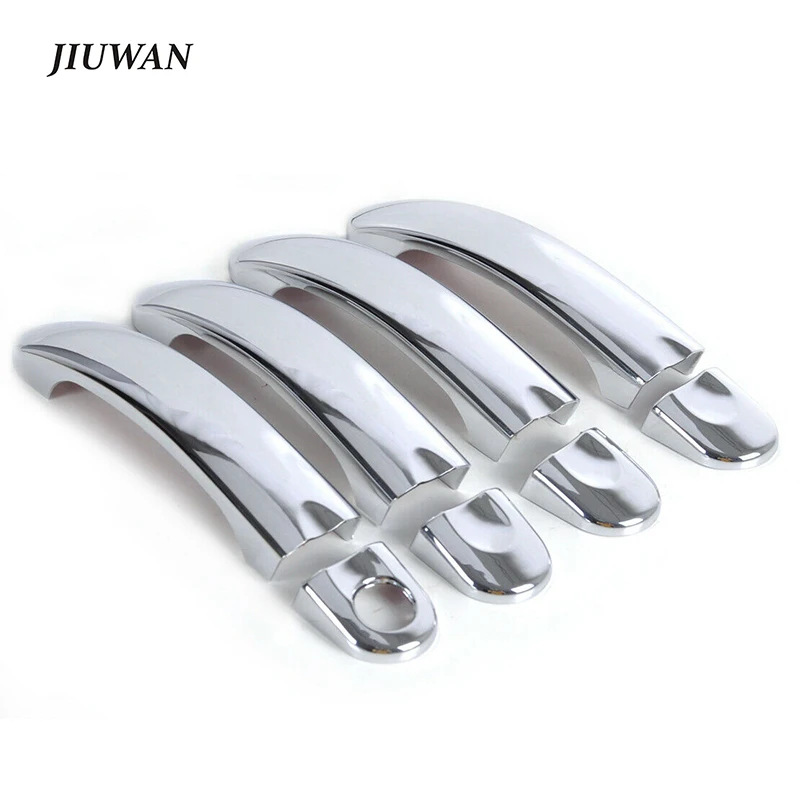 

8 Pcs Silver Car Door Handle Cover Trim ABS Chrome Decoration Cap Auto Accessories For Volkswagen Jetta MK5 Golf GTI 2006-2010