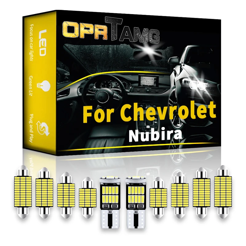

OPRTAMG для Chevrolet Nubira 2004 2005 2006 2007 2008 2010 Canbus комплект светодиодных ламп для салосветильник автомобиля аксессуары для освещения