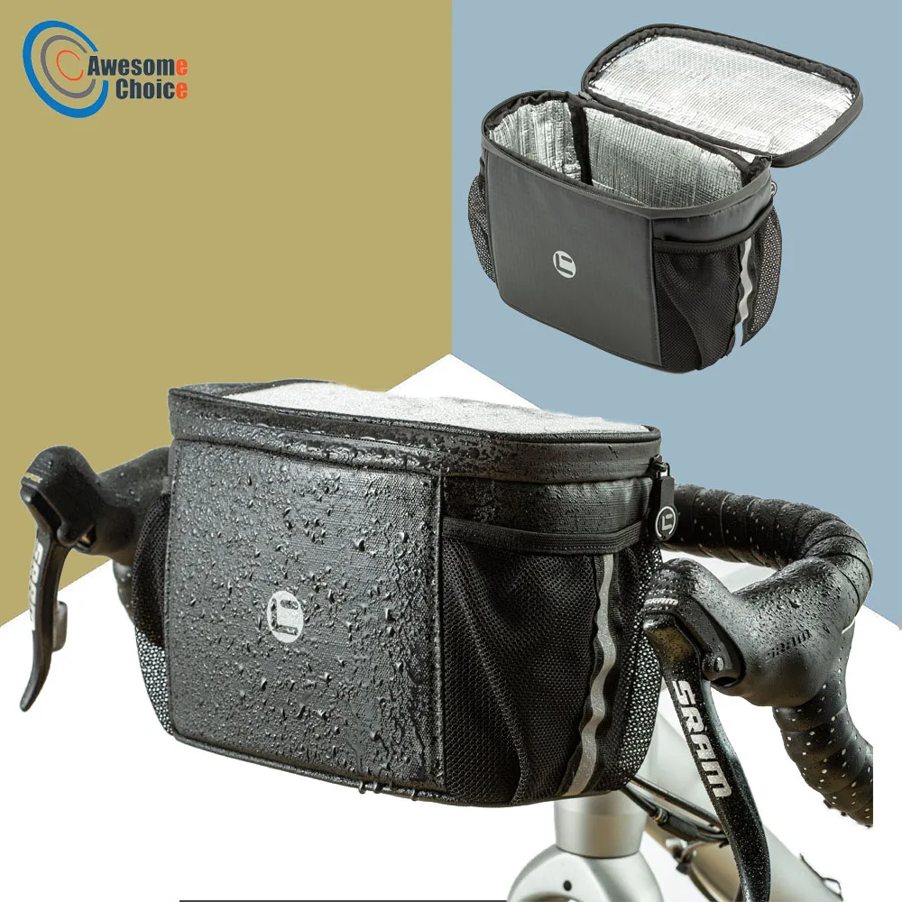 

Сумка на руль велосипеда, рама 4 л, термо-сумка, водонепроницаемая Многофункциональная портативная на плечо, велосипедные аксессуары