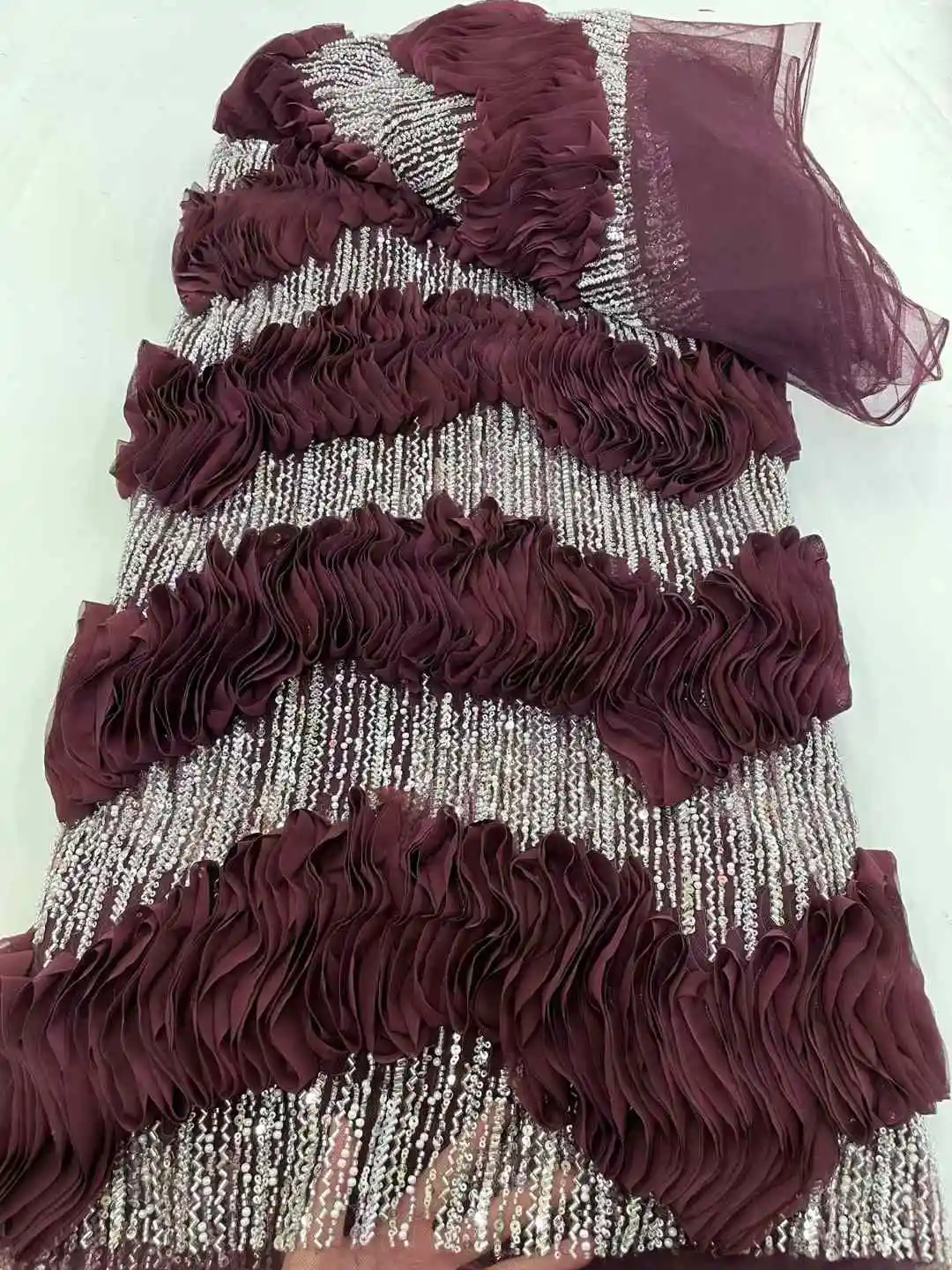 Африканская кружевная ткань 5 ярдов высокое качество нигерийская с блестками