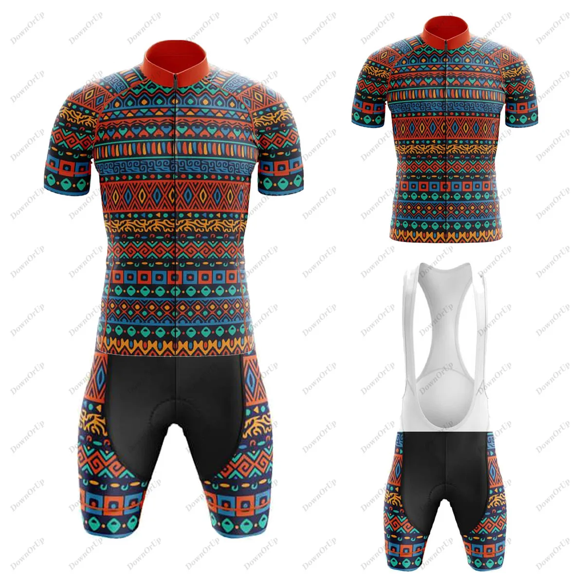 

Native Summer Men's Cycling Jerse Set Breathable Cycling Jersey Bib Shorts MTB Bicycle Uniform Can Customized Bike Team