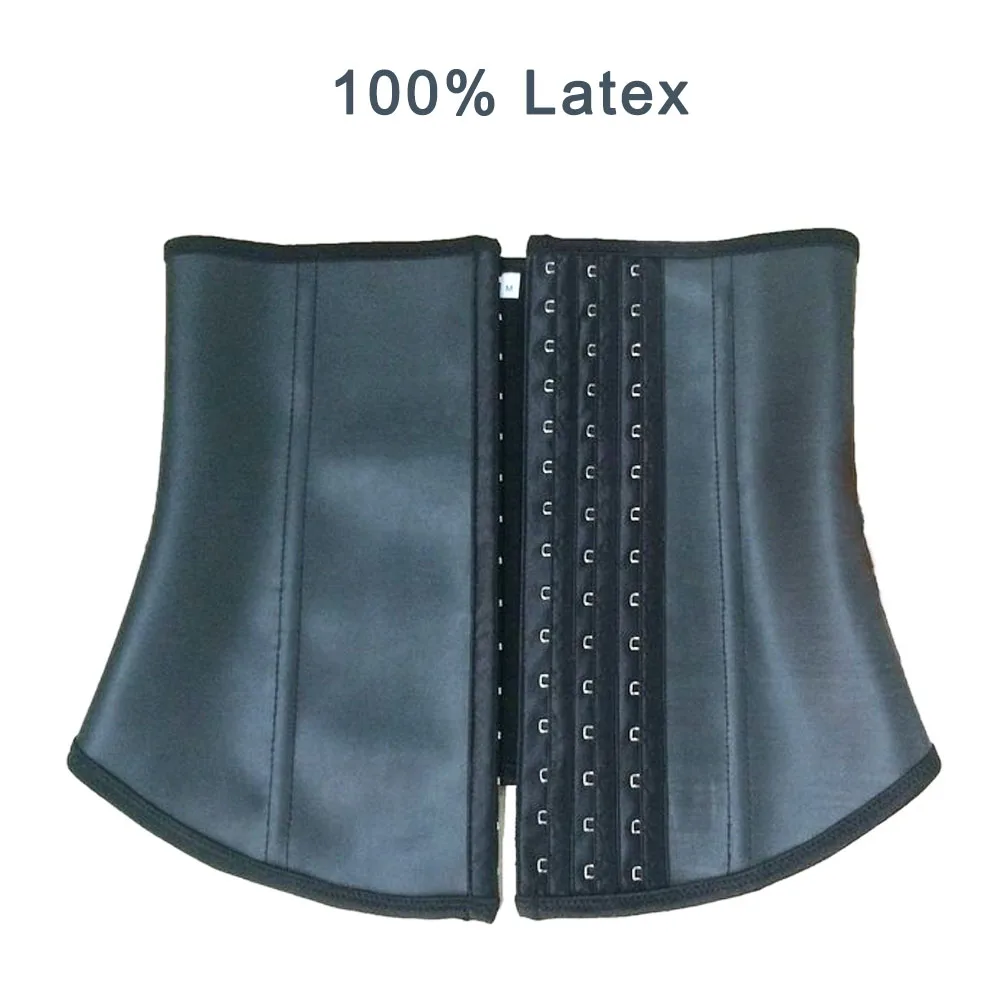 Rubber Waist Trainer Women Latex Steel Bone Corset Body Shaper Snatcher Slimmer Waist Cincher Weight Loss Fat Burning Belt