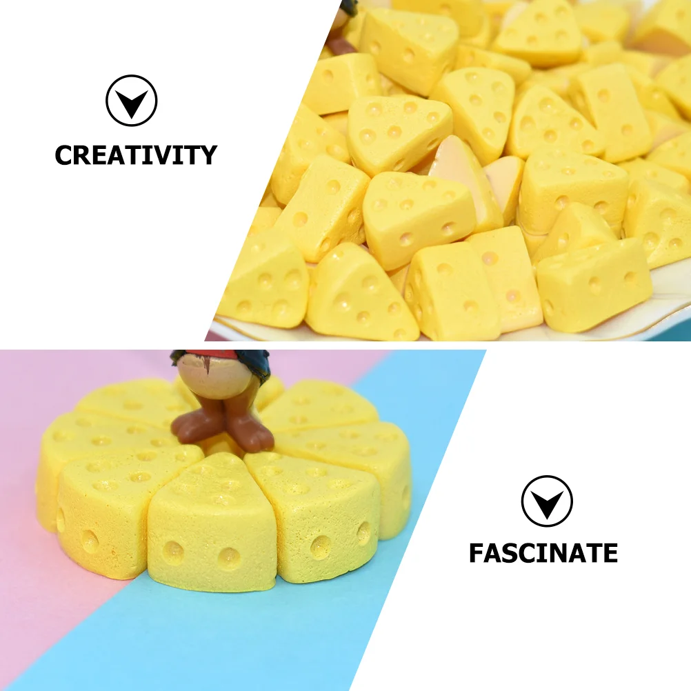 100 шт. имитация сыра миниатюрная поддельная искусственные аксессуары для