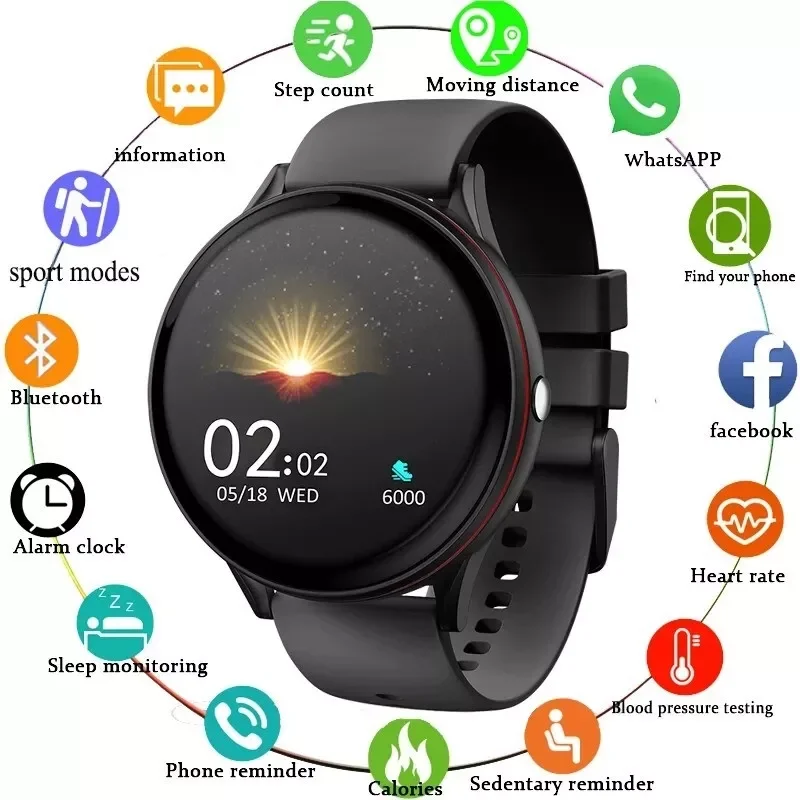 

2020 Full Touch Screen Smart Watch Women Multifunctional Sport Heart Rate Blood Pressure IP68 Waterproof Smart watch