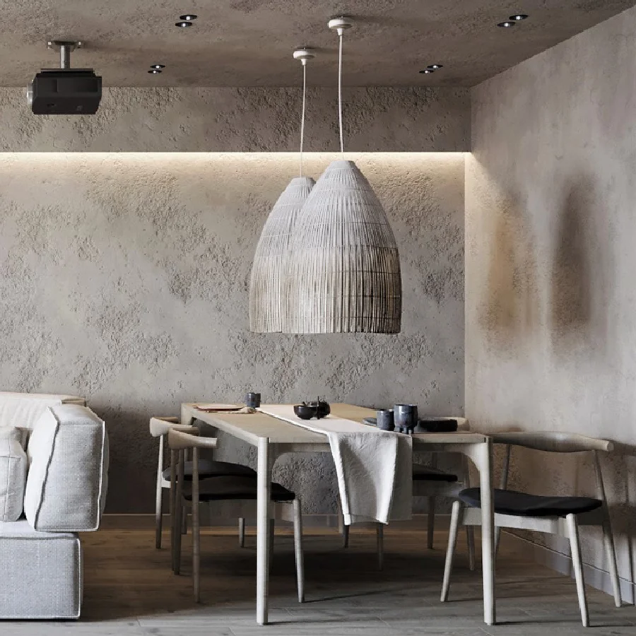 

Nordic Wabi-Sabi Wind Rattan Art Led Chandelier Living Dining Room Home Decor Pendant Lights Restaurant Bar Loft Hanging Lamp