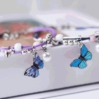 handmade butterfly bracelet pearl spacer beads bracelets for women girls wrist chain adjustable lobster clasp bracelet chains
