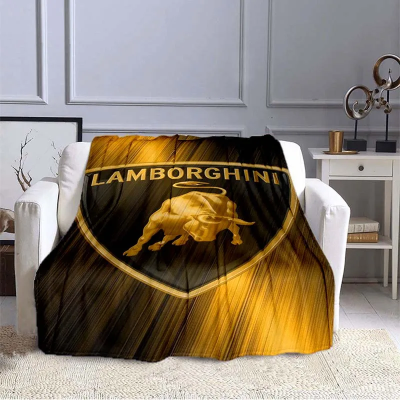 

Роскошное Одеяло L-Lamborghinii для спортивного автомобиля, чехол для дивана, мягкое и пушистое одеяло, Фланелевое пушистое удобное домашнее одеяло